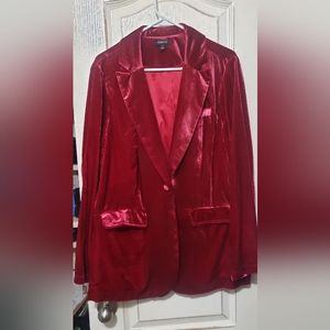 Torrid Velvet Classic Blazer in Jester Red Size 1